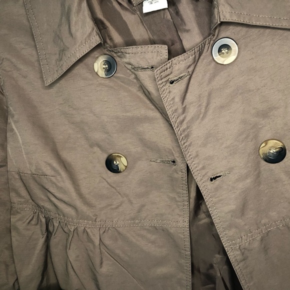 Nordstrom LAL Peplum Trench Coat Jacket - Picture 6 of 8